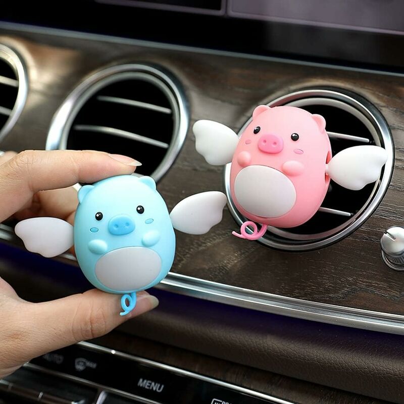 Car Vent Clip Pig Decoration, Cute Car Air Conditioning Vent Clip Air Outlet Clip Car Diffuser Charm For Most
