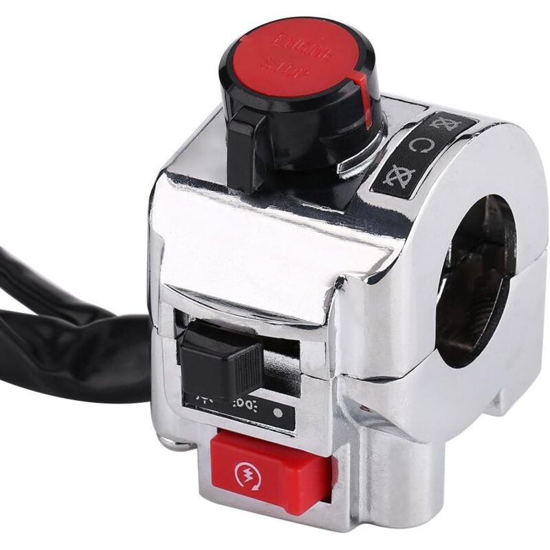 Motorcycle Handlebar Switch,7/8Inch Left And Right Control Switch Headlight Turn Signal Horn High Low Beam Kill