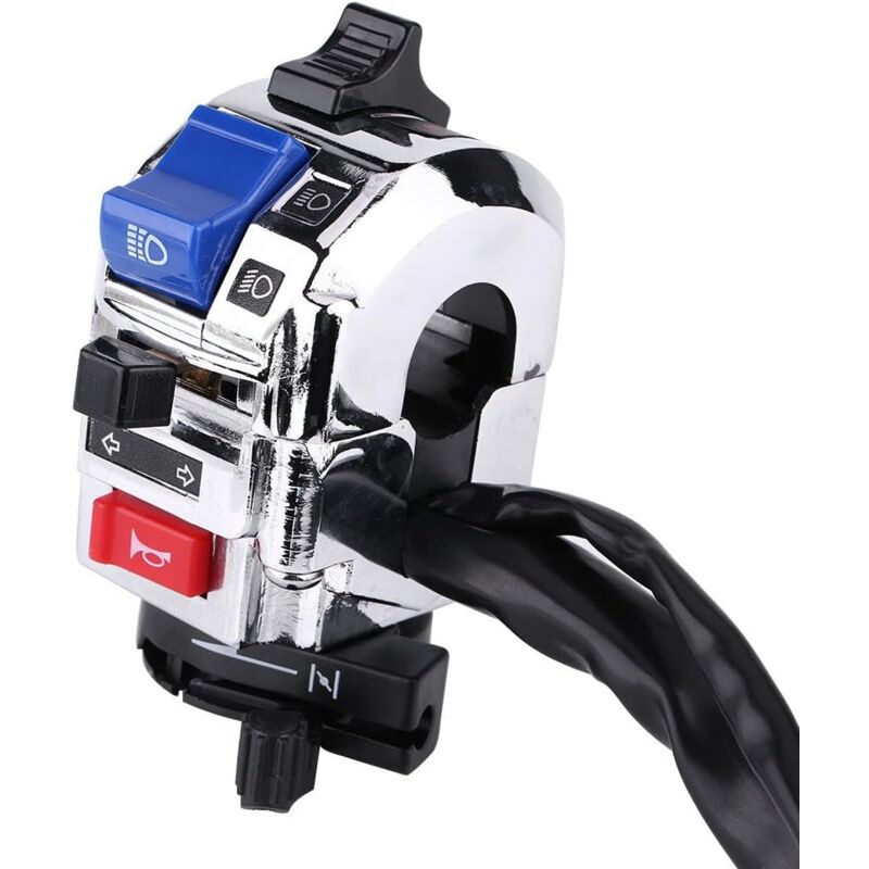 Motorcycle Handlebar Switch,7/8Inch Left And Right Control Switch Headlight Turn Signal Horn High Low Beam Kill