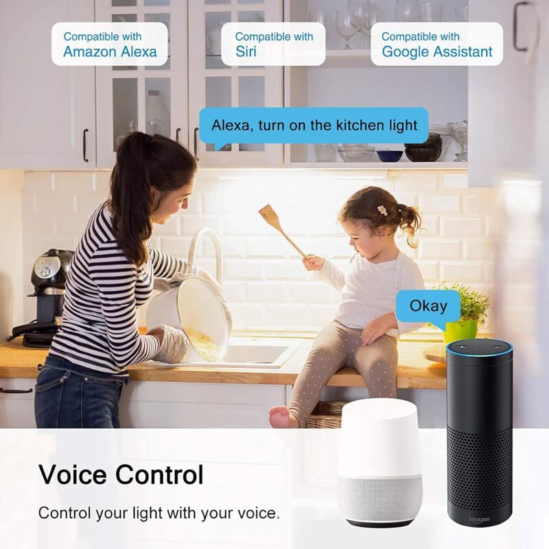 [Pack Of 4] Gu10 5W LED Bulb, Gu10 Alexa, Rgbw 3000K-6500K, [App Control] [Voice Control], Compatible With Google Home,