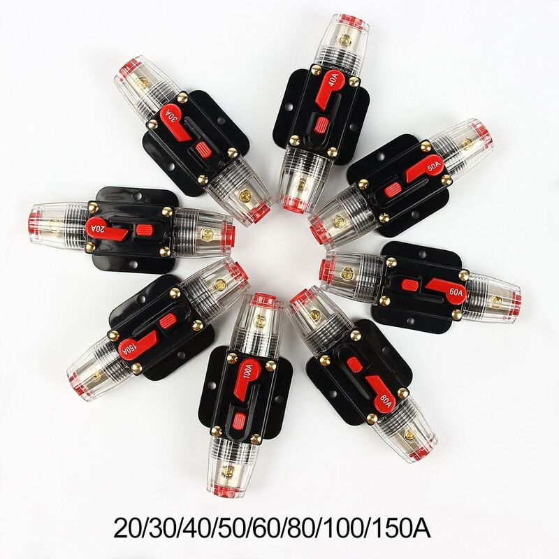 Car Circuit Breaker 12V - 24V Dc Car Protection With Manual Reset Switch Fuse 100A