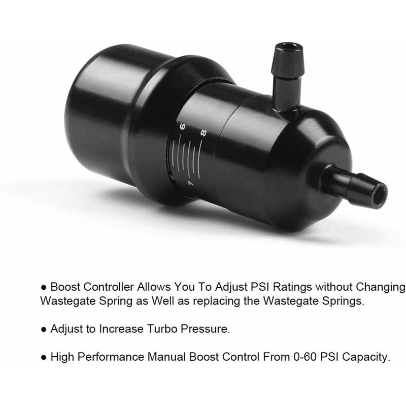 Universal Manual Turbo Boost Controller, Adjustable 0-60 Psi Aluminum Alloy Turbo Engine Controller Regulator Valve