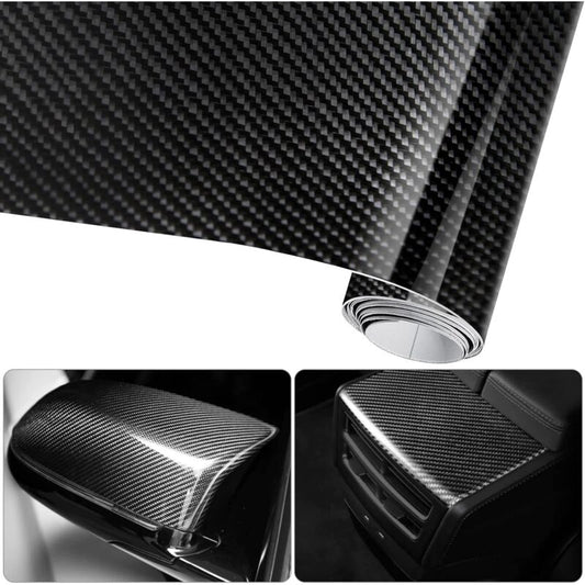 6D Waterproof Car Sticker Film Carbon Fiber Vinyl Adhesive 30300Cm Waterproof Non-Stick For Car,Computer,Phone Case