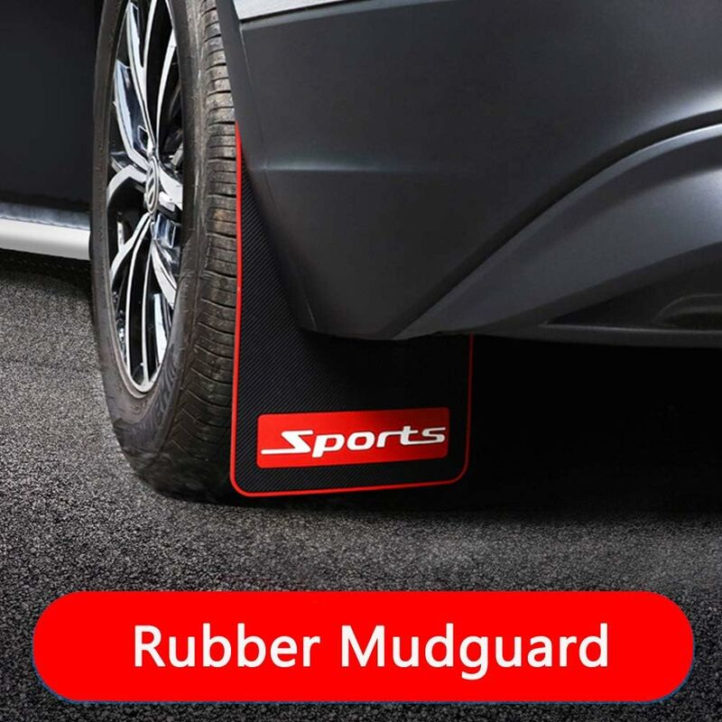 Car Mud Flaps Soft Material Universal Fit Black Rubber Splash Guards Mudguards No Collision Universal 17" X 9" X 0.2"