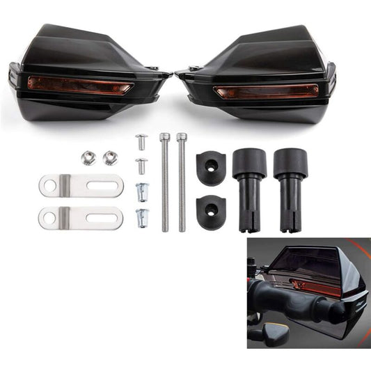 Motorcycle Hand Guard Handle Shield Motorbike Motocross Scooter Windproof Handlebar Protective Gear - Black