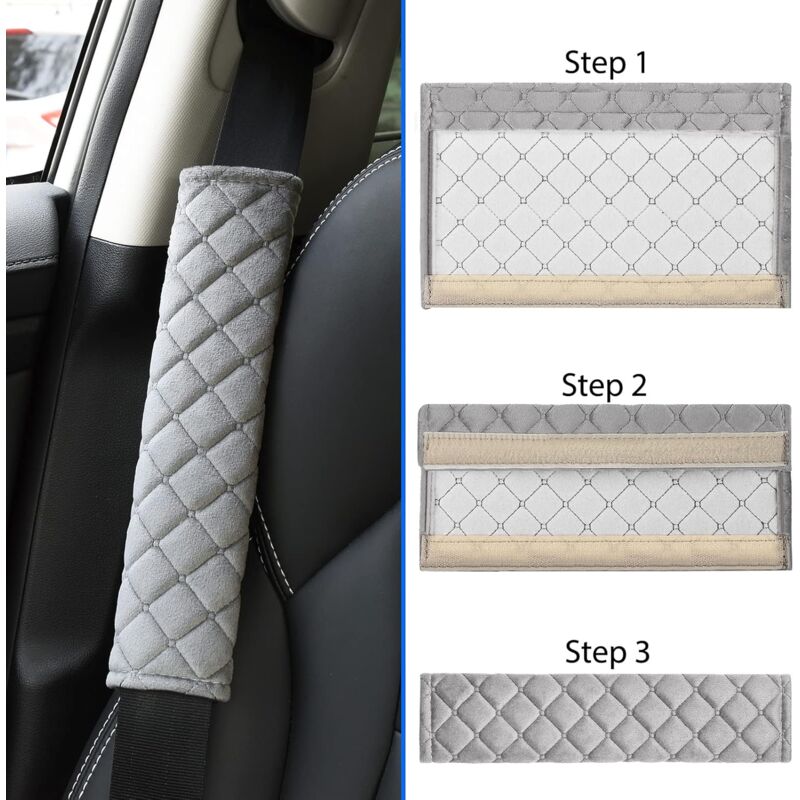 Car Seat Belt Protector Cushion Auto Seat Belt Comfort Travel Pads Pack Of 2
