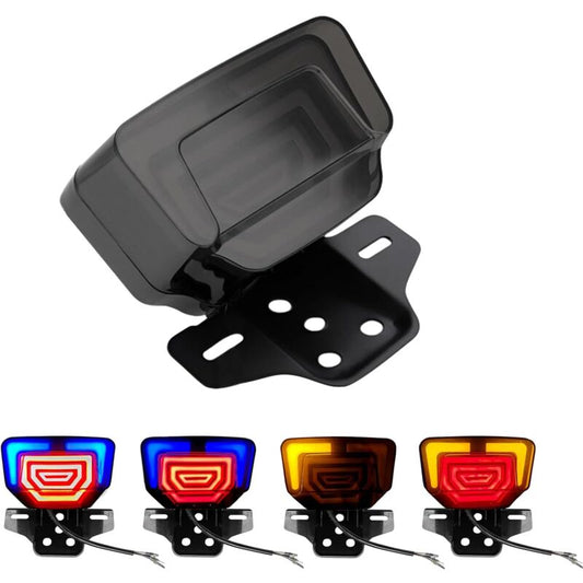 LED Motorcycle Tail Light Integrated Turn Signal,LED Brake Light,Driving Light With Waterproof License Plate Holder For