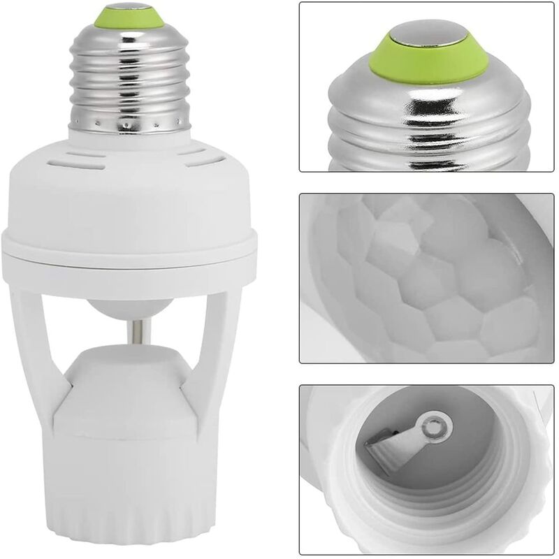 Pir Motion Sensor Light Bulbs With E27 Base For Indoor Use With Time And Light Setting