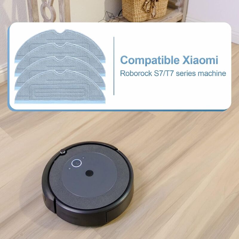 6 pcs Mop Cloths For ROborock S7 Pro Ultra S7 Maxv Ultra S7 Plus S7 Max Spare Parts Accessories For ROborock S7 T7S