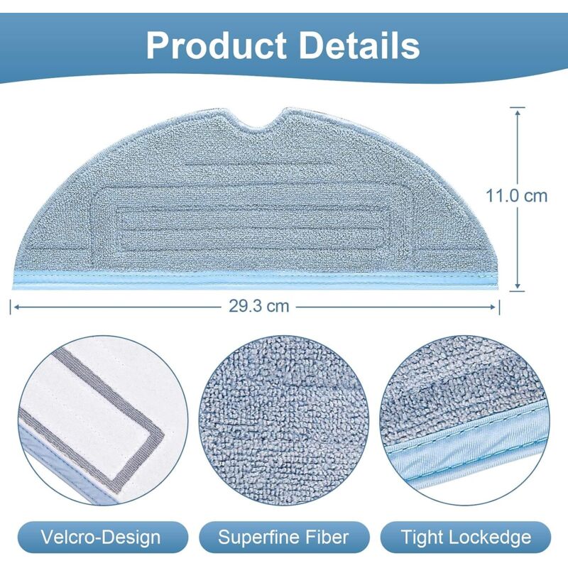 6 pcs Mop Cloths For ROborock S7 Pro Ultra S7 Maxv Ultra S7 Plus S7 Max Spare Parts Accessories For ROborock S7 T7S