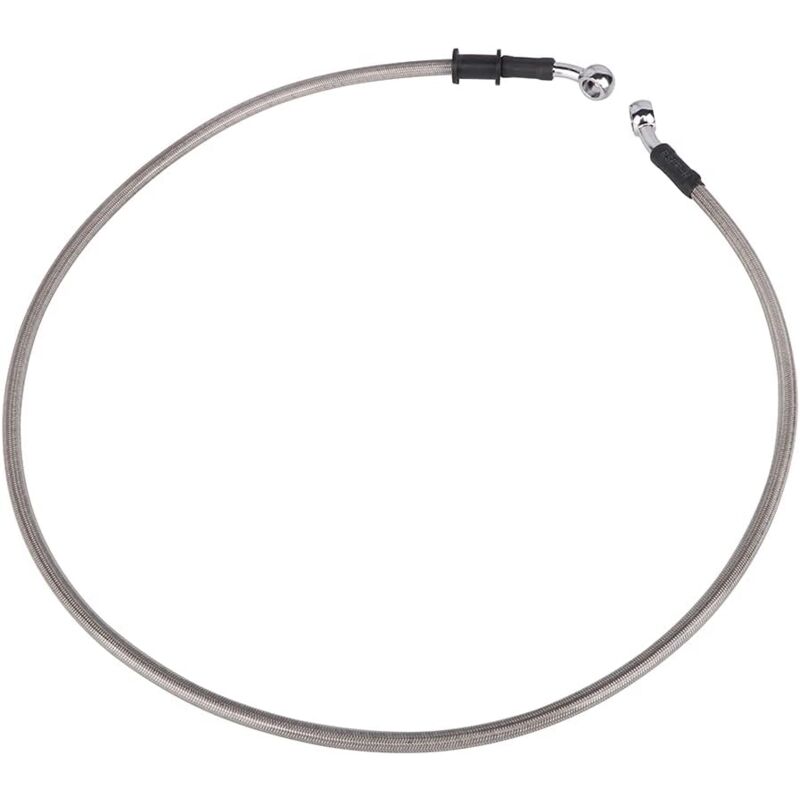 Motorcycle Brake Hose 120Cm, Hydraulic Clutch Hose Aviation Hose For Pit Bike Dirt Bike Enduro Motocross Atv Quad-Silver