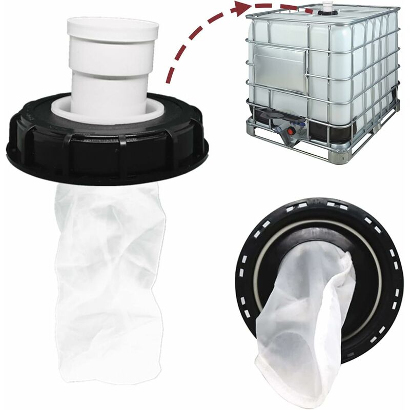 Ibc Lid Filter - Rainwater Filter - Washable Nylon - With Lid - 165Mm - 245Mm - Water Filter - Rainwater Tank Accessory