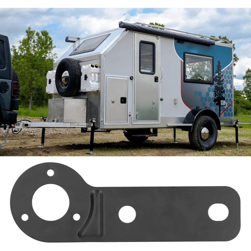 Trailer Socket Bracket, 7 Pin Trailer Wire Connector For Heavy Duty Socket Mounting Plate Tow Bar Replacement Power