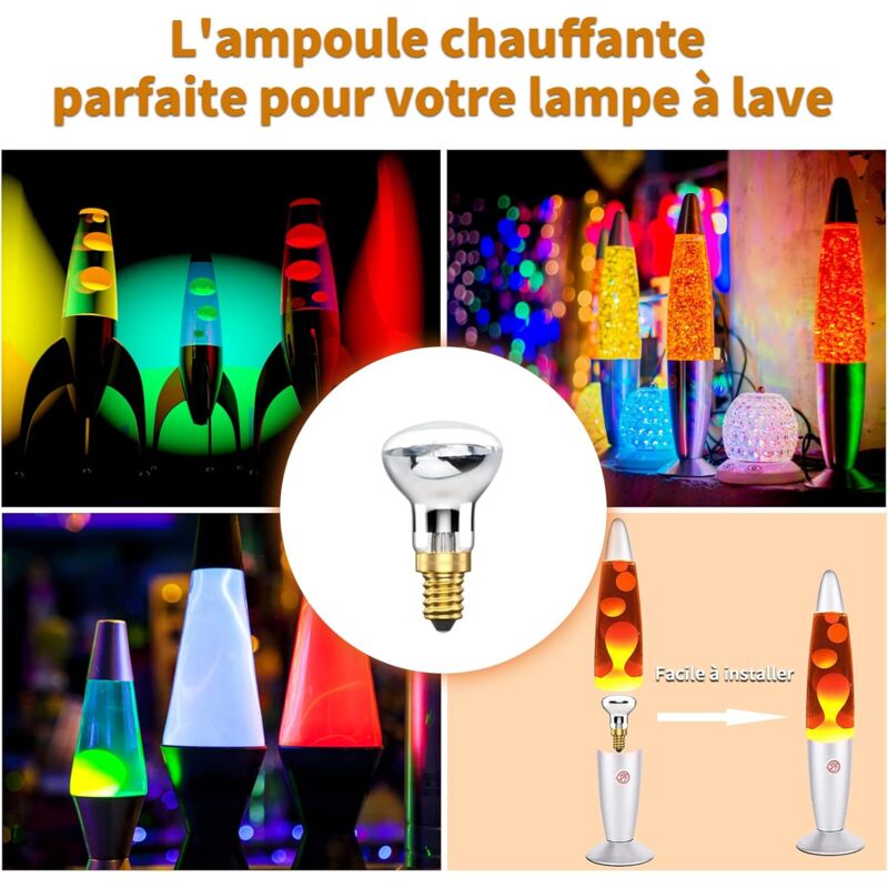 25W E14 Lava Lamp Bulb R39 Reflector Incandescent Bulb 25W E14 R39 Lava Lamp Bulb (4 pcs) [Energy Class A++]