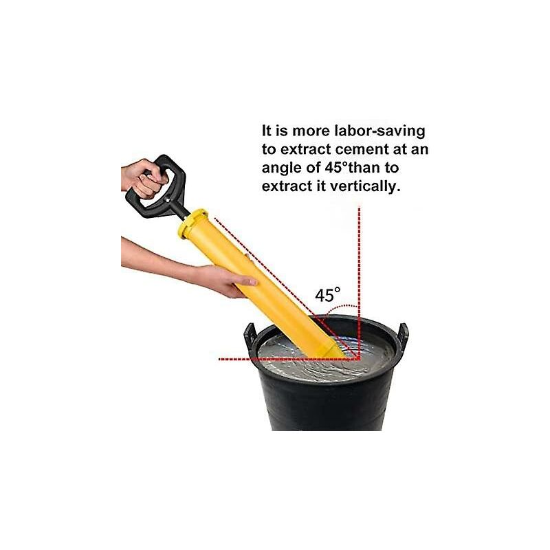 Cement Grout Gun Mortar Joint Gun - Manual Mortar Pump With 4 Nozzles - Mortar Gun With Accessories