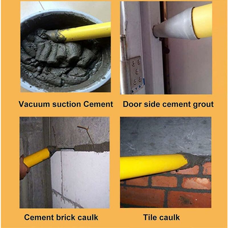 Cement Grout Gun Mortar Joint Gun - Manual Mortar Pump With 4 Nozzles - Mortar Gun With Accessories