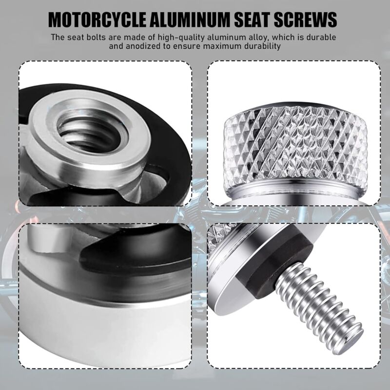 Motorcycle Seat Mounting Bolt Nuts Set 1 Set Seat Mounting Bolt Motorcycle Aluminum Saddle With Thread For Harley