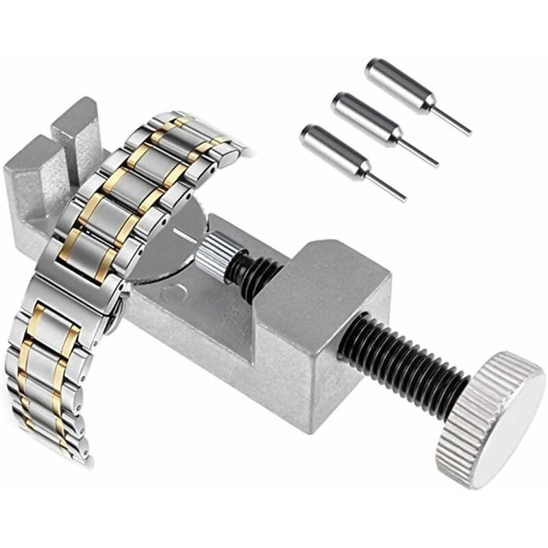 Adjustable Watch Pin Punch Tool, Watchmaker Watch Band Tool Link Pin Remover Repair Kit With 3 Extra Pins