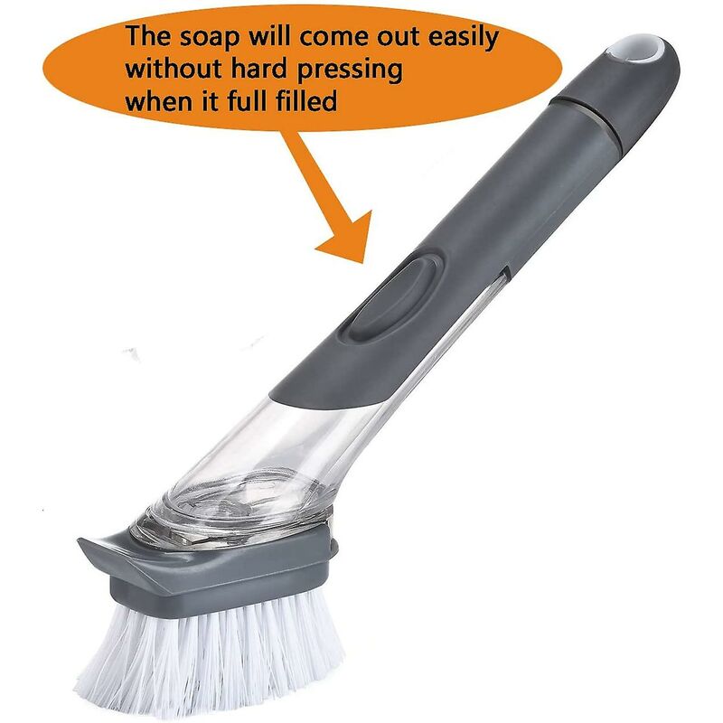 4 Pack Replaceable Brushes Dish Brush Refills, 2 In 1 Sponge And Bristle Brushes For Dish Washing, Easy Cleaning