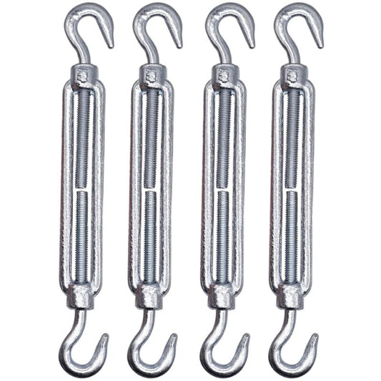 4 pcs M6 Adjustable Cable Turnbuckle With Hook And Loop - Cable Tension (4 pcs, M6)