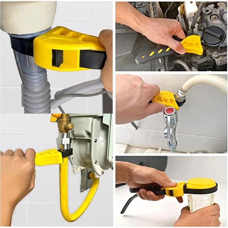 Clé À Sangle Réglable Pour Filtre, 2 Clés 6/8" À Sangle De Filtre Multifonctional Poignée Outil De Retrait Pour