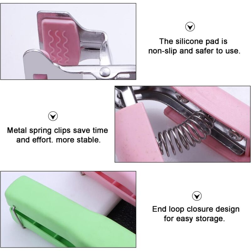 3 pcs Non-Slip Kitchen Bowl Clip Anti-Hot Tongs Stainless Steel Bowl Clip Silicone Anti-Hot Tongs Hot Dishes Lifting
