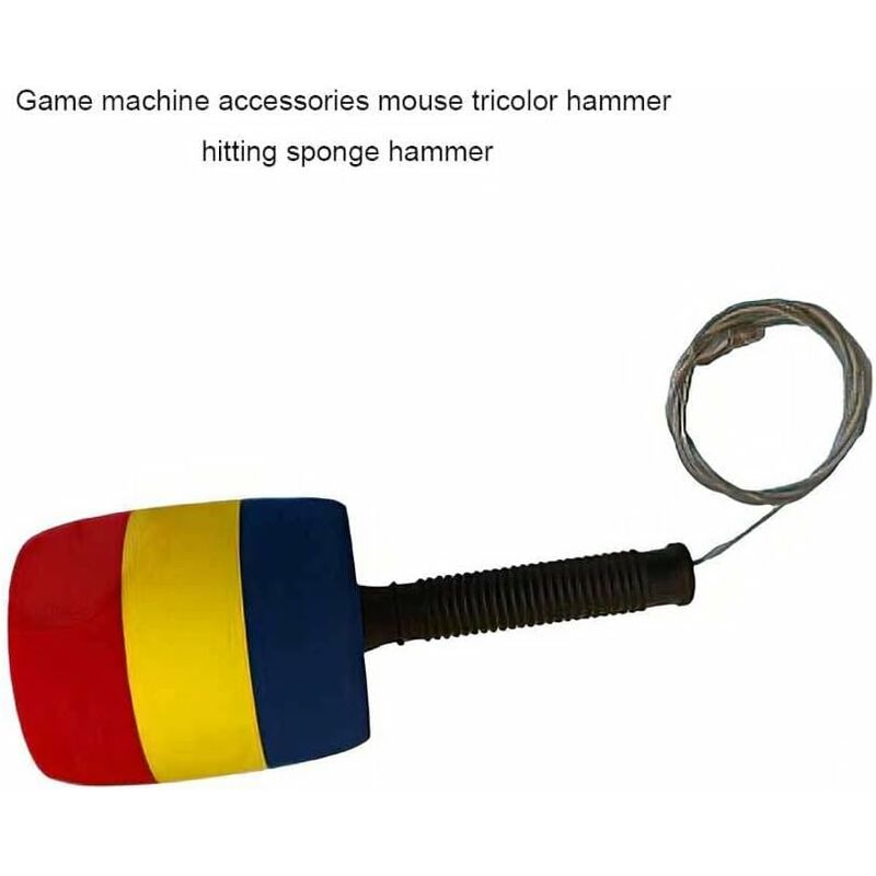 Soft Sponge Hammer Kids Game Hitting Striking Tool Non-Slip Hammers Washable Game Accessories Replacement Parts, Short