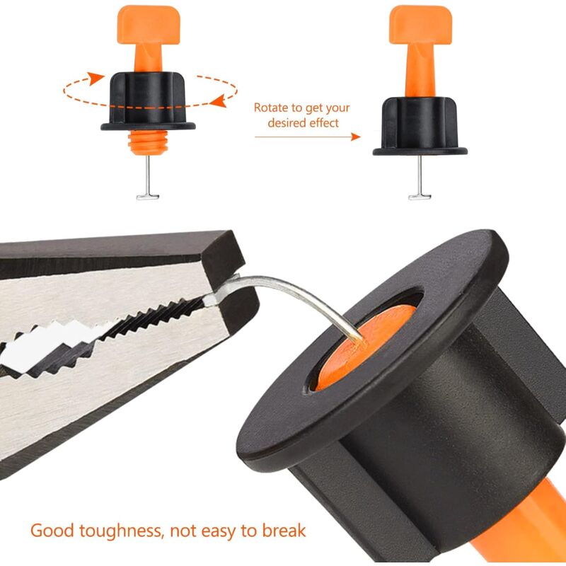 100 pcs Tile Leveling System, Reusable Tile Leveling System For Tiles, Ceramic Tiles, Wood Panels With 2 Special