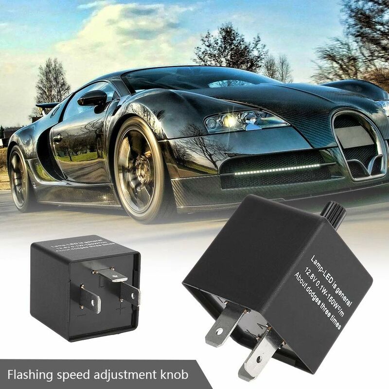 Motorcycle Flasher Relay Cf14Kt 3 Pin 12V Automotive Adjustable Flasher Relay For LED Flash Speed