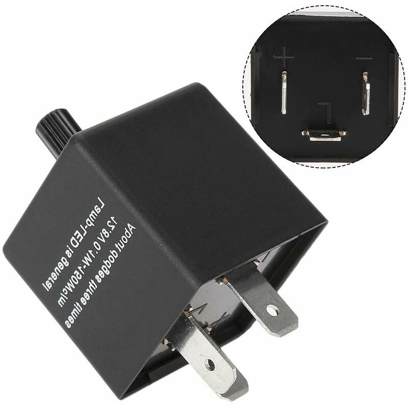 Motorcycle Flasher Relay Cf14Kt 3 Pin 12V Automotive Adjustable Flasher Relay For LED Flash Speed