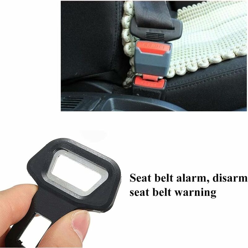 2 pcs Seat Belt Buckle With Bottle Opener Seat Belt Connector For All Car Brands, Car Seat Belt Buckle Clip Black