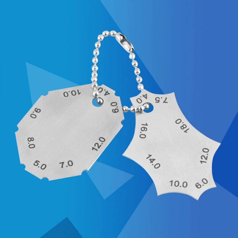 Welding Gauge, Fillet Weld, T-Joint, Throat Depth, Leg Length, Two-Piece Gauge Ruler, Made Of High Quality Stainless