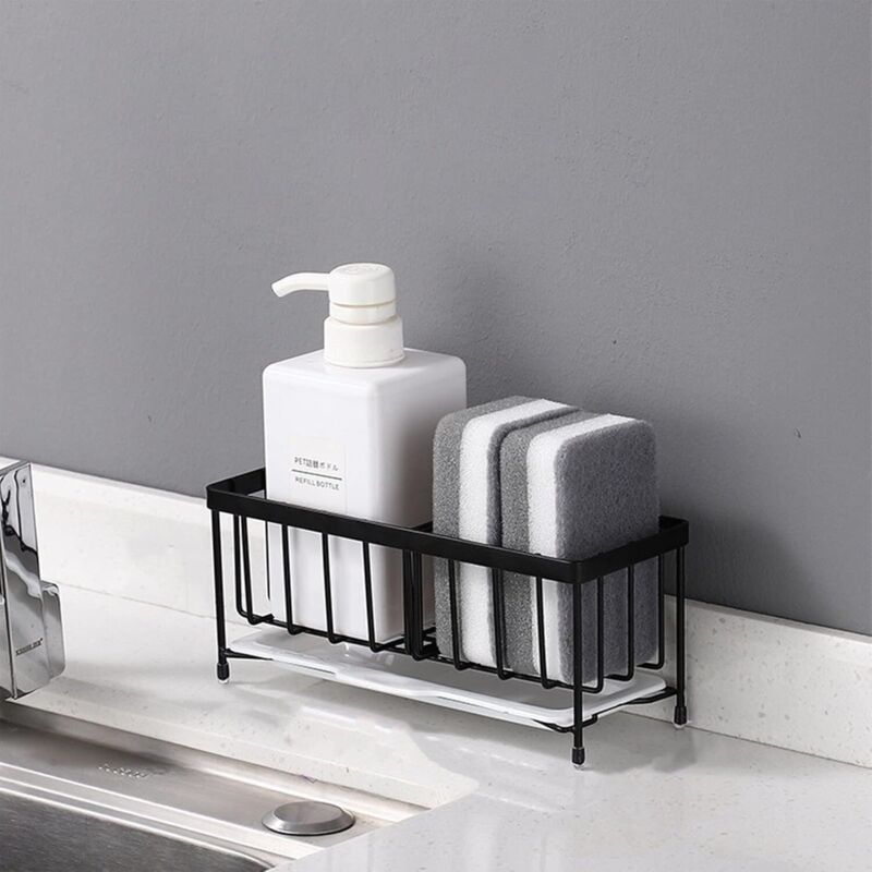 Sponge Holder Kitchen Rack Sponge Holder For Sinier Kitchen Sink Organizer Anti-Rust Monkey Spongers Scurbers Soap