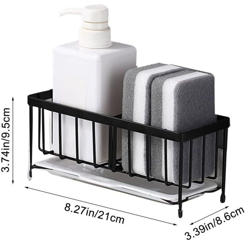 Sponge Holder Kitchen Rack Sponge Holder For Sinier Kitchen Sink Organizer Anti-Rust Monkey Spongers Scurbers Soap
