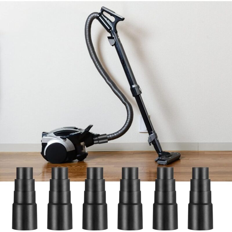6 pcs Vacuum Hose Adapters, Vacuum Hose End Connector Adapters For Universal Shop Vacuums