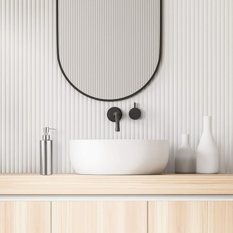 Brushed Stainless Steel Refillable Soap Dispenser 350Ml Silver