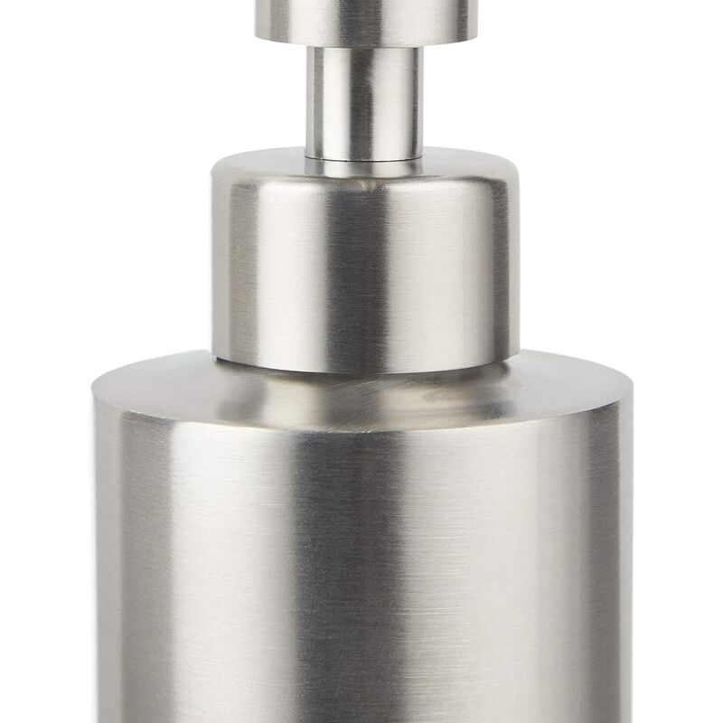 Brushed Stainless Steel Refillable Soap Dispenser 350Ml Silver