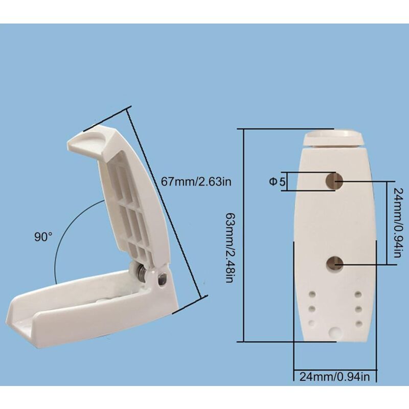 Rv Door Latch Holder Hook Storage For Rv Trailer, Durable Material And Simple Installation, Rv, Trailer, White