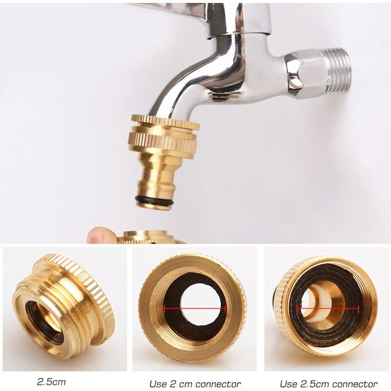 2-Way Y-Distributor With 3/4" Brass Quick Connect For Irrigation Tool Connection
