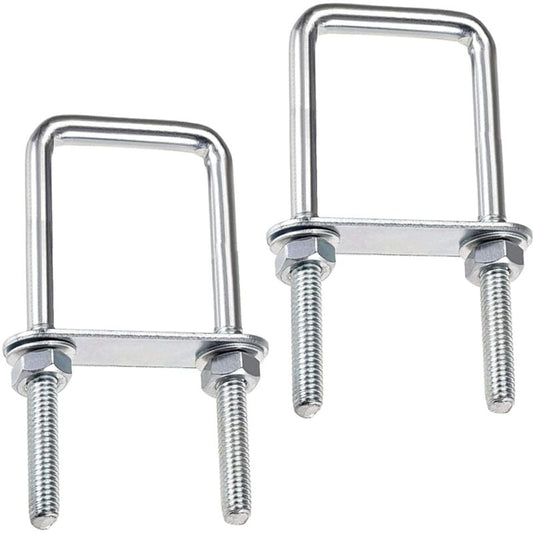 Square U-Bolts, 60X120Mm Stainless Steel U-Bolts, M8 U-Bolt With Frame Plate Nut And Washer, M8 U-Bolt For Fixing