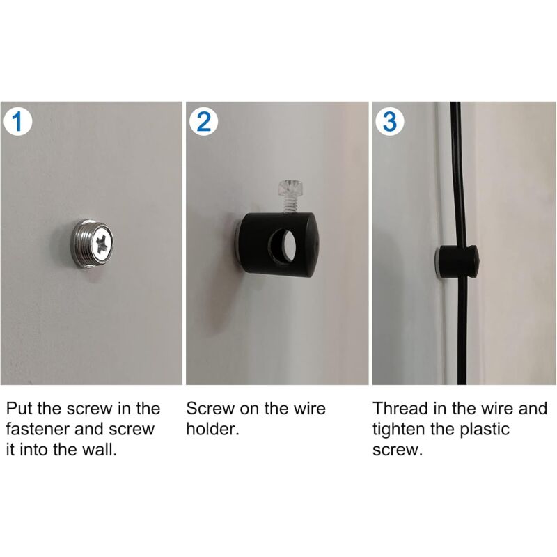 Chandelier Lighting Hook, 6 pcs Hanging Lighting Hooks For Chandelier Ceiling Lights Cable (Black)