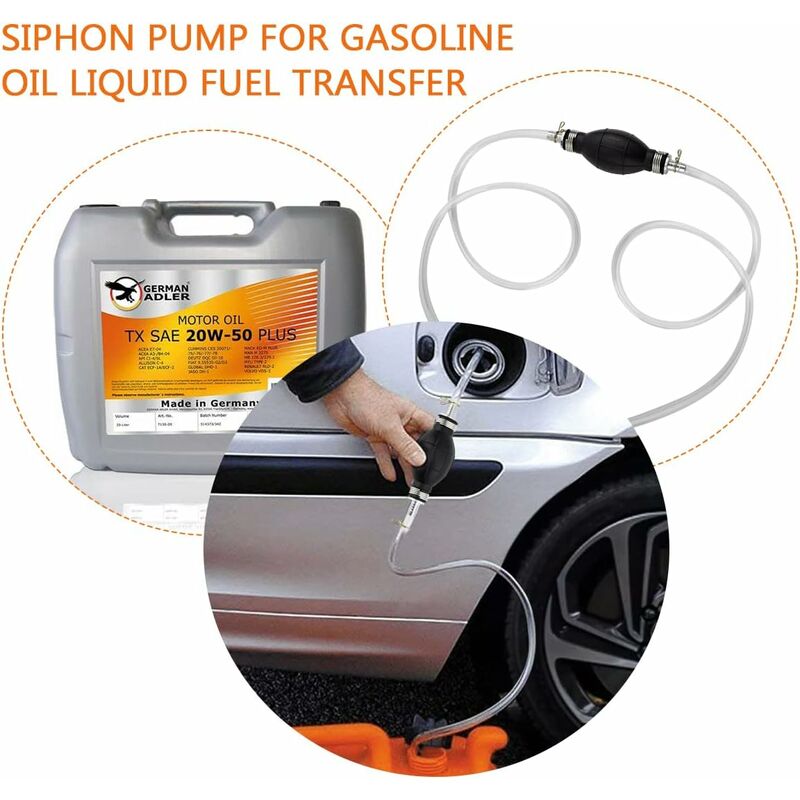 Liquid Water Transfer Pump, Portable Car Fuel Transfer Siphon Hand Pump For Waterworks Liquid Fuel Diesel Gasoline