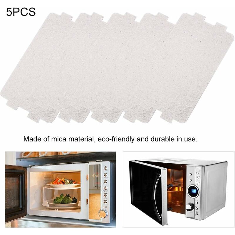 5 pcs Microwave Plate Sheet Replacement Microwave Oven Mica Plate Sheet Microwave Waveguide Cover Repair Accessory