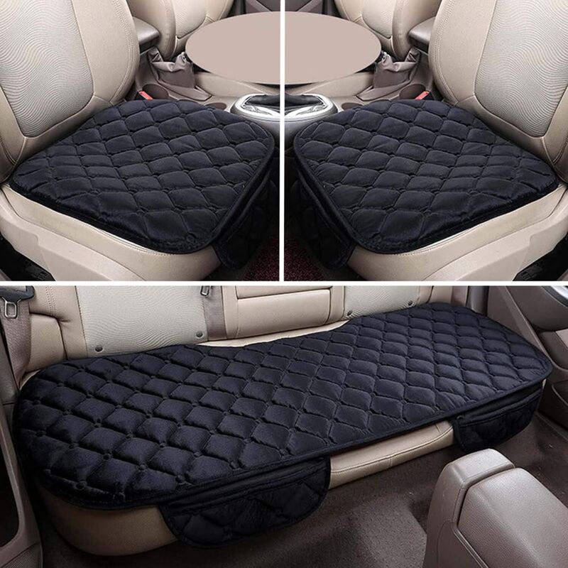 Car Seat Cushion Seat Cover Velvet Cover For Back Chair Front Seat Vehicle Protective Cover Mat Protector For Pets (2