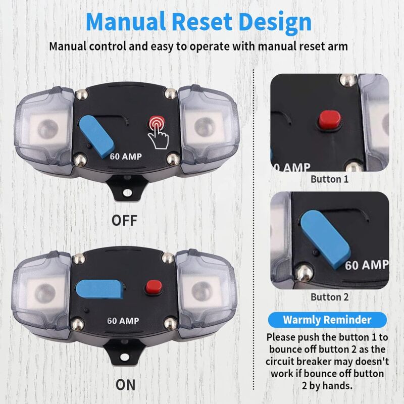 Car Fuse Holder 12V-48V Audio Fuse Protection System For Car, Rv, Boat (300A)