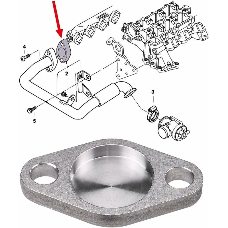 Valve Blanking Plate Egr Valve Blanking Block Plates Stainless Steel Kit With Gasket For E53 E38 E39 E46 X5