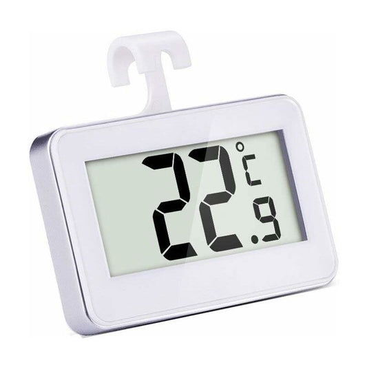 Refrigerator Digital Thermometer Freezer Digital Thermometer And Indoor Temperature Monitor, White