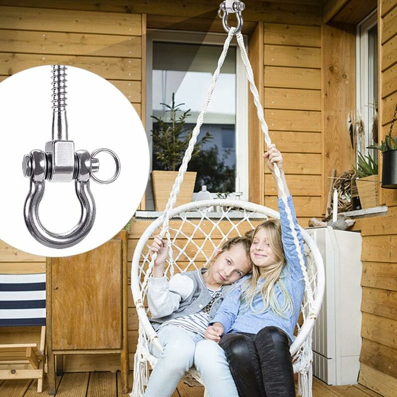 2 pcs 304 Stainless Steel Ceiling Hook, Suspension Trainer Hanging Kit For Hanging Chair, Hanging Lamp, Hammock,