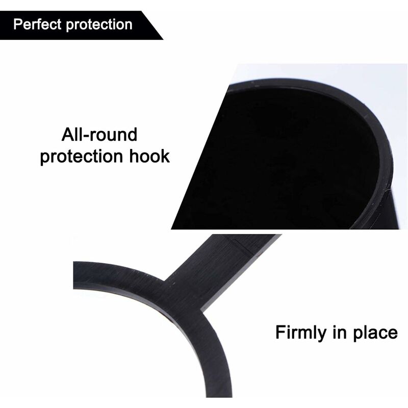 3 pcs Set Protective Caps For Trailer Hitch. Plastic - With Safety Ring - Weatherproof And Car Wash Resistant.
