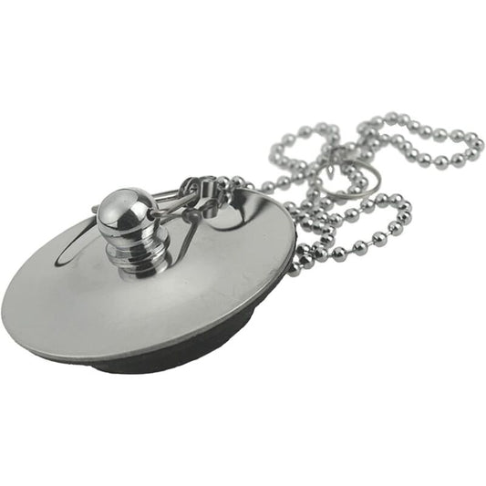 Sink Plug With Chain Rustproof Bathtub Stopper Drain Plug With Rubber Ring Bathtub Drain Cover Plug For Sink Bathtub